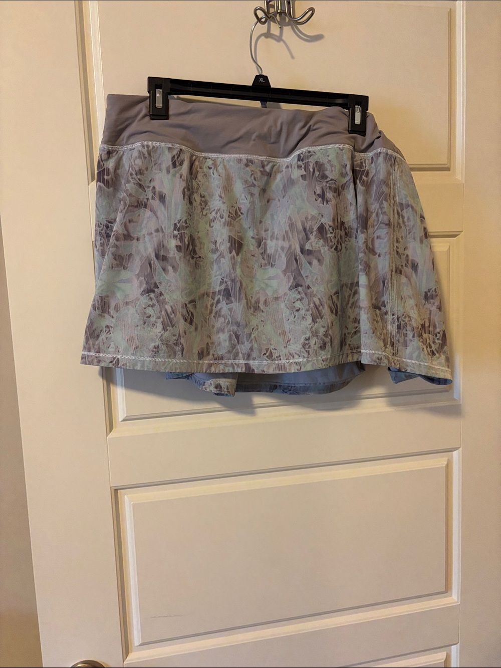 lululemon pace rival Light Gray Mint Floral Skater Skirt